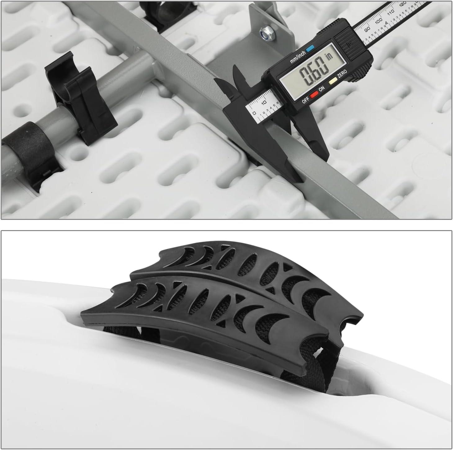 MoNiBloom Plastic Round Folding Table, Portable Foldable Party Banquet Table for Camping Dining Outdoor Picnic