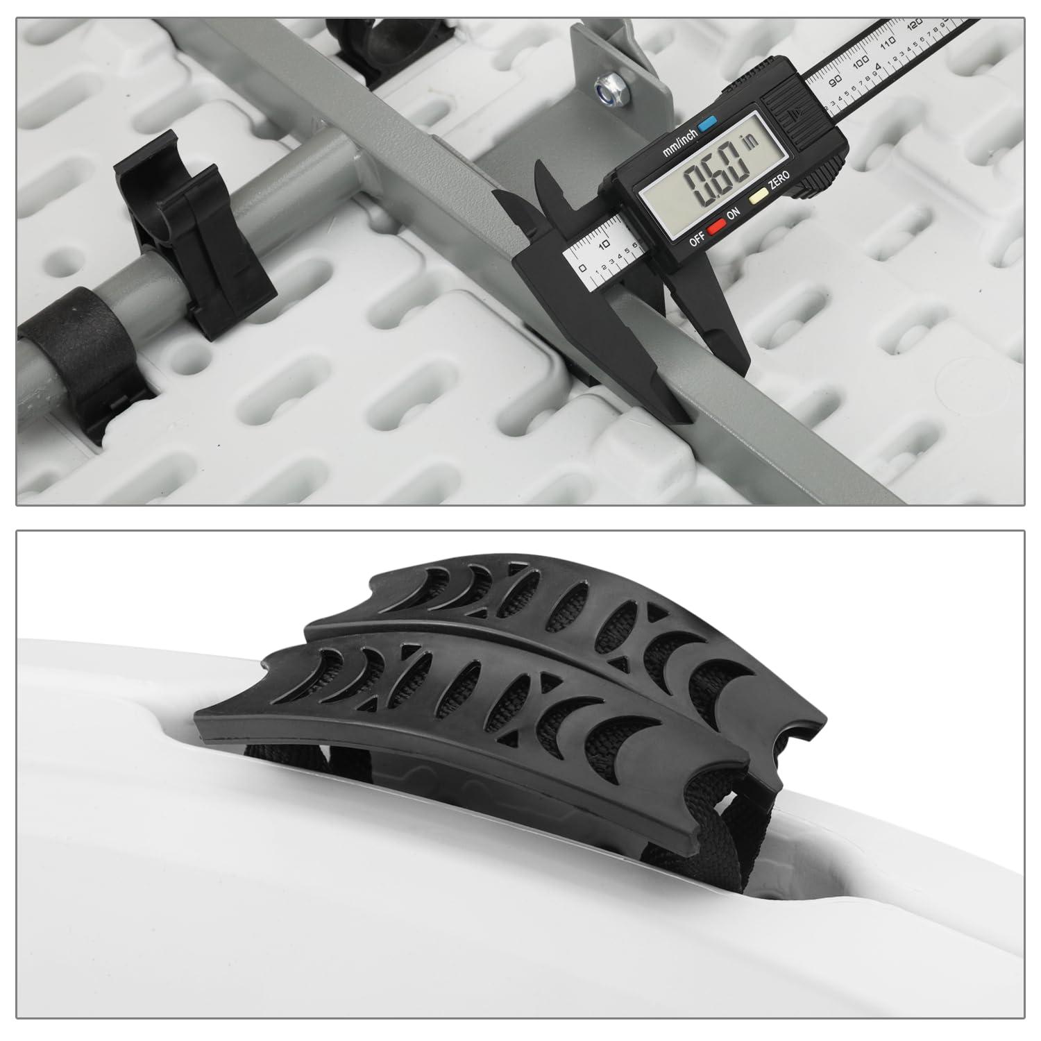 MoNiBloom Plastic Round Folding Table, Portable Foldable Party Banquet Table for Camping Dining Outdoor Picnic