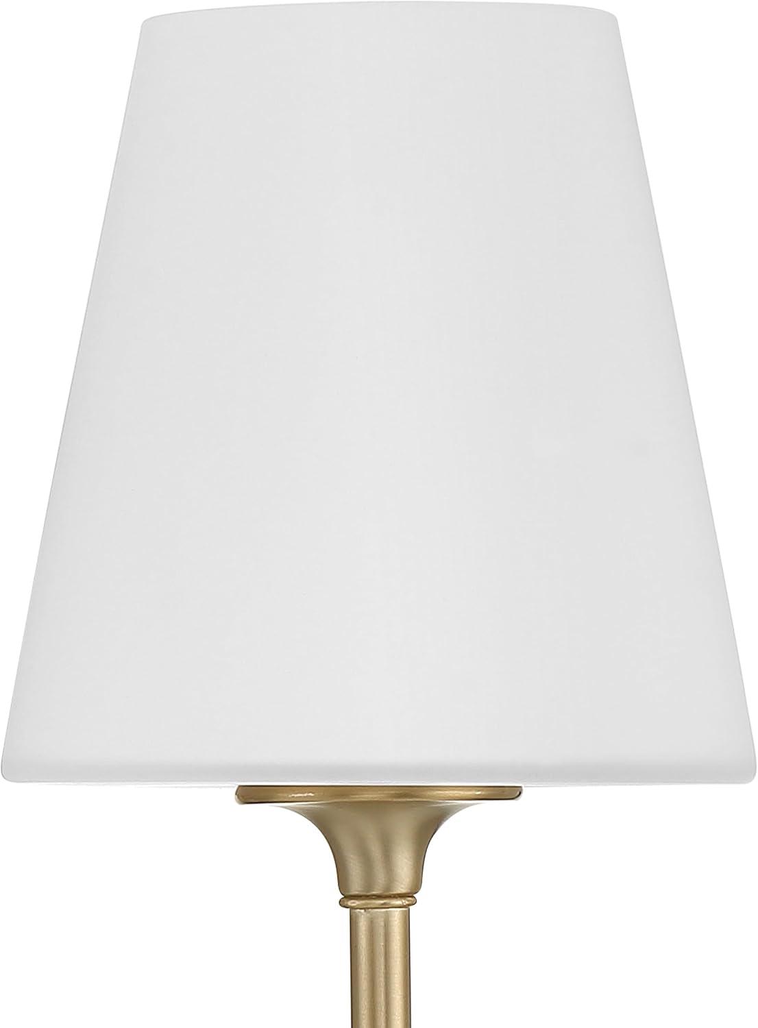 Vibrant Gold Geometric Sconce with White Glass Shade