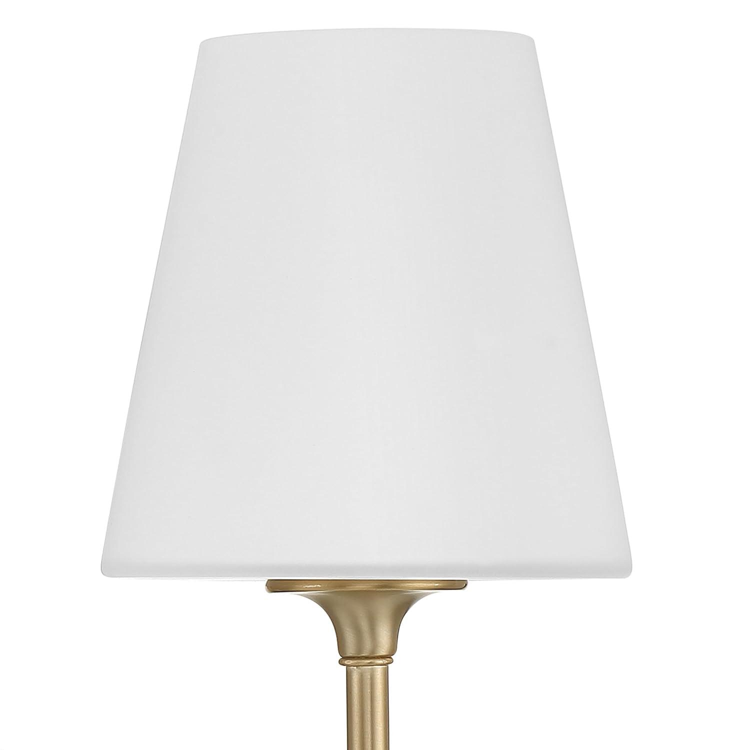 Vibrant Gold Geometric Sconce with White Glass Shade
