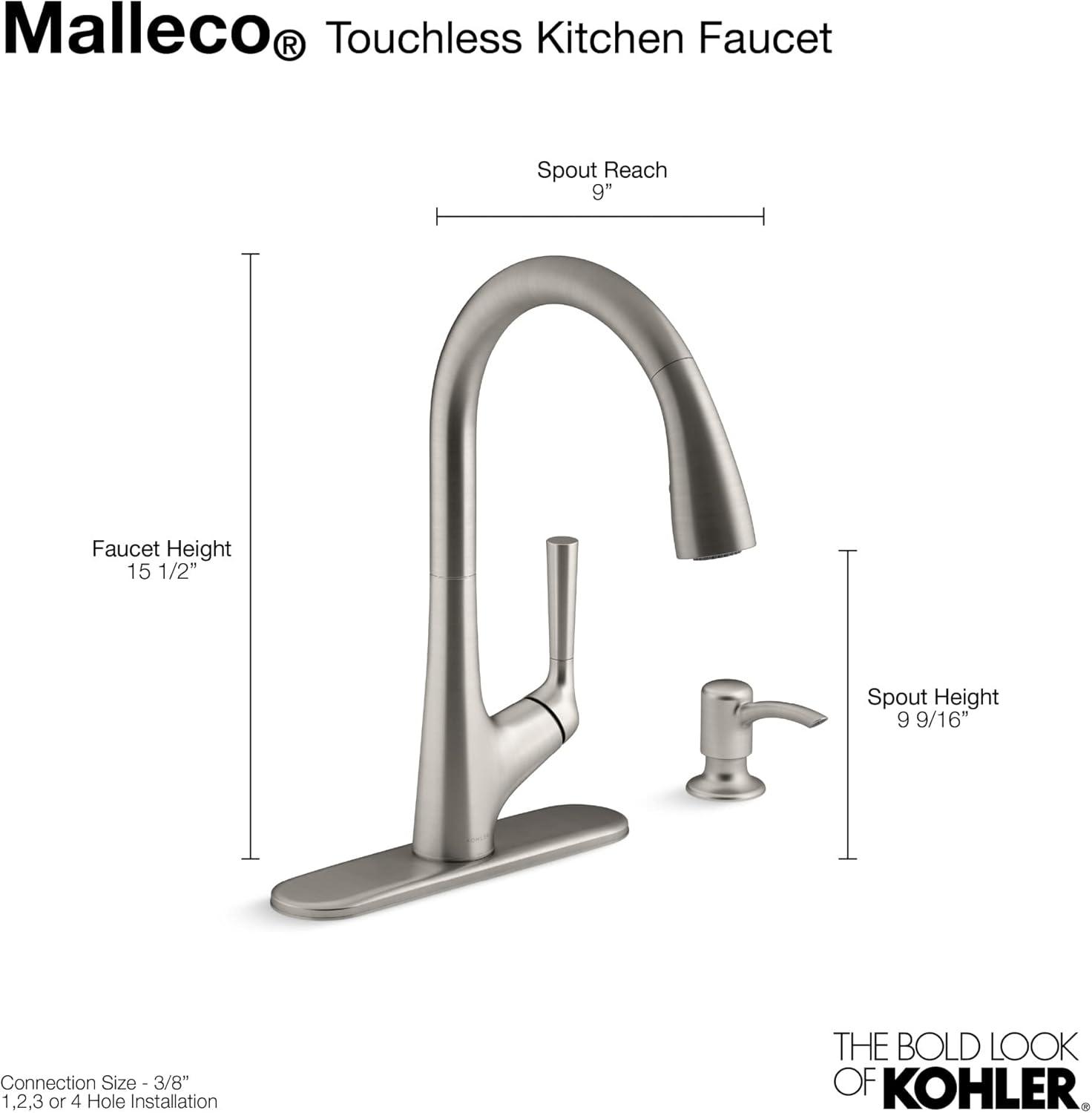 Stainless Steel Touchless Kitchen Faucet with Pull-out Spray