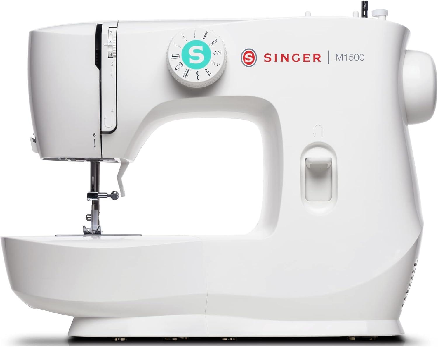 SINGER® M1500 Mechanical Sewing Machine with 57 Stitch Applications, White