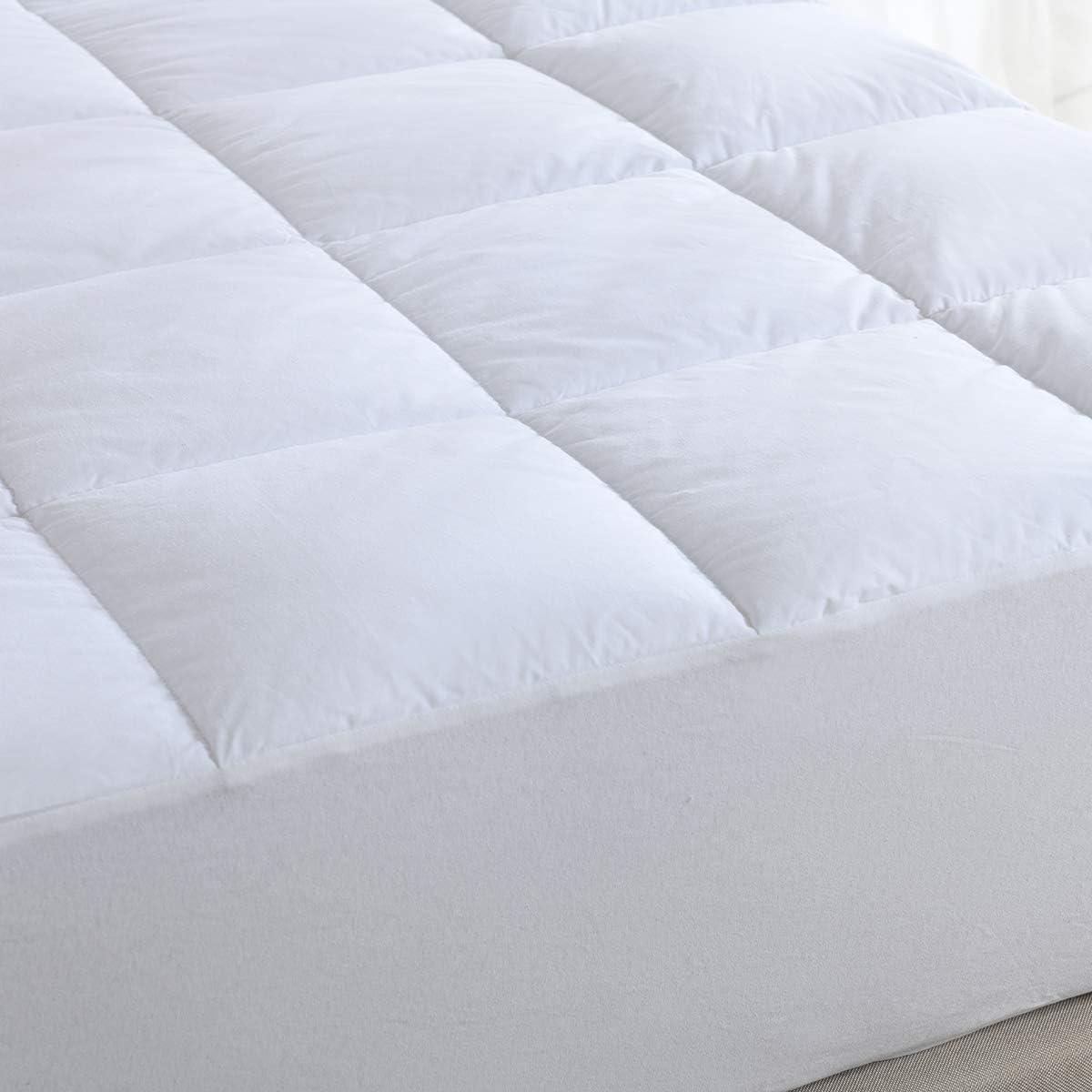 Eco Life  Natural Cotton Soft BioFill Mattress Pad - White Full