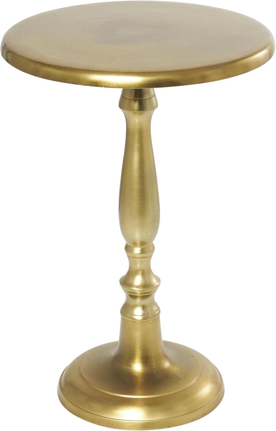 Fennimore Gold Aluminum Small Accent Table 22" x 15" x 15"