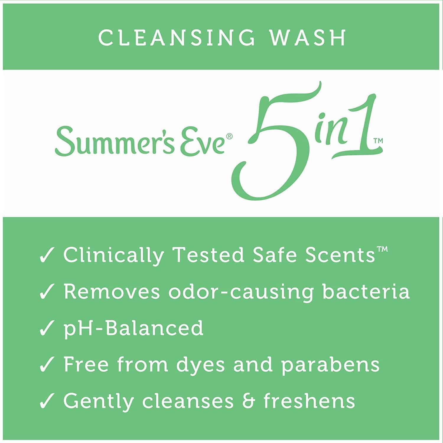 Summer’s Eve Aloe Love Gentle Daily Feminine Wash, Removes Odor, pH Balanced, 15 fl oz