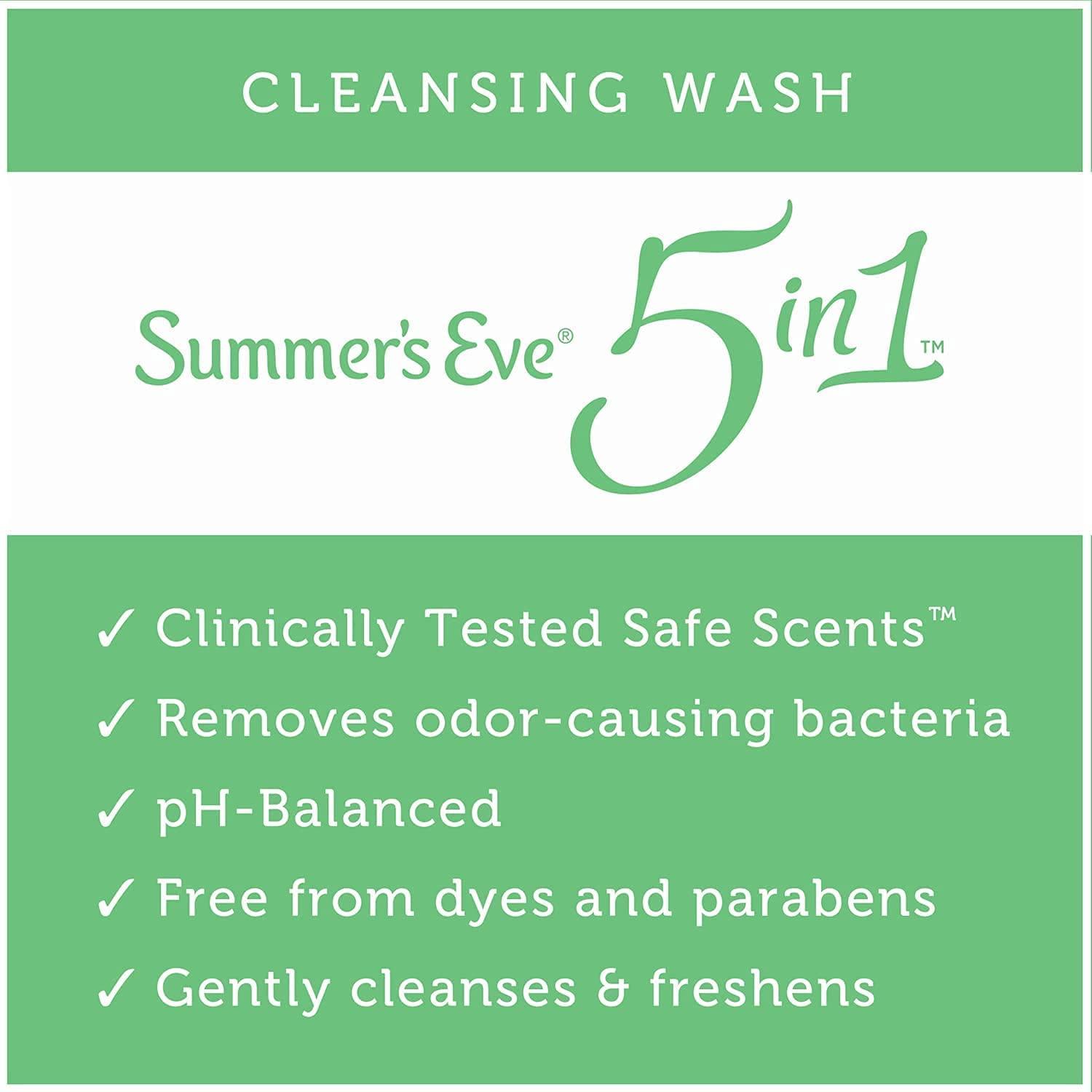 Summer’s Eve Aloe Love Gentle Daily Feminine Wash, Removes Odor, pH Balanced, 15 fl oz