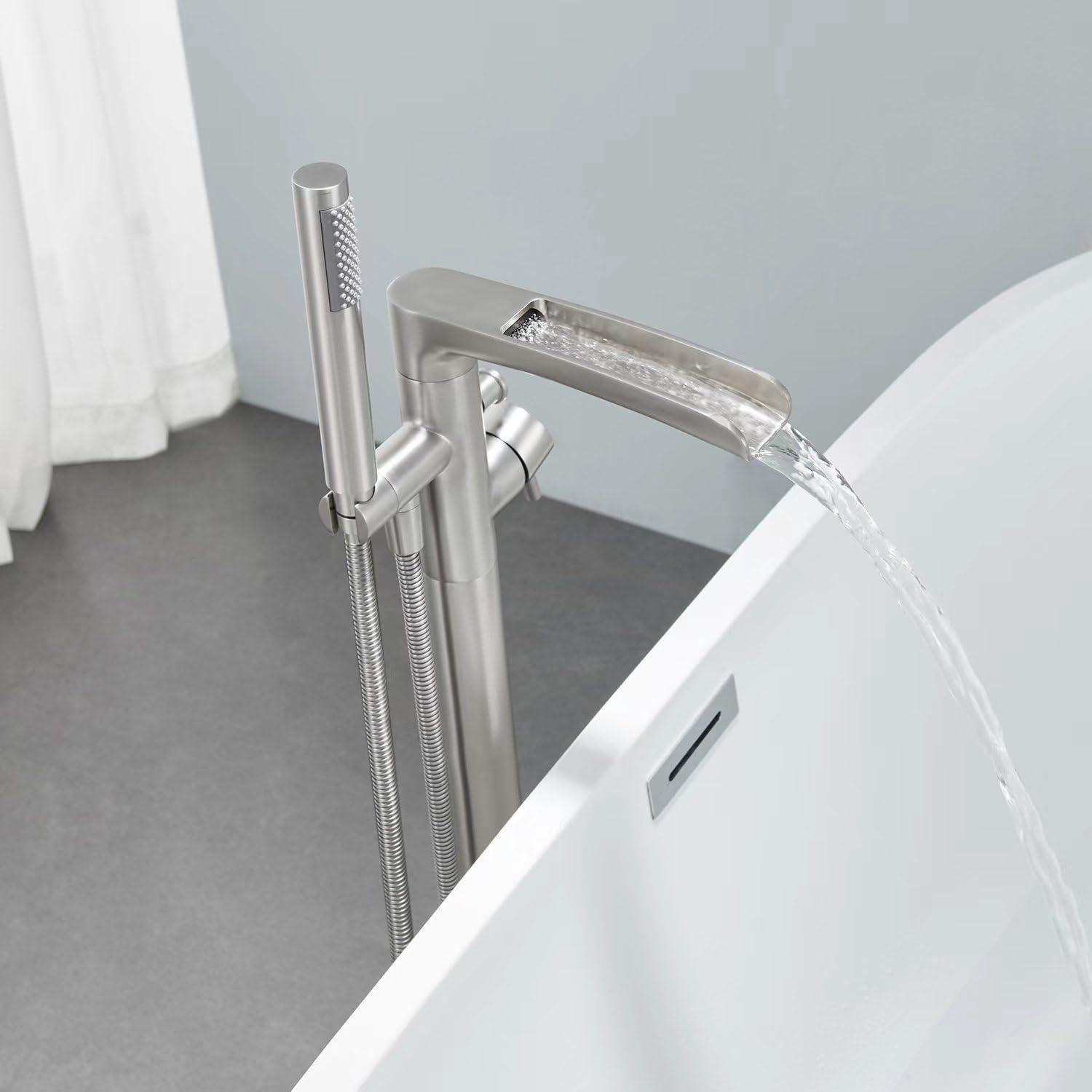 KPAIDA Floor Tub Filler with Diverter BTF54FS014NS