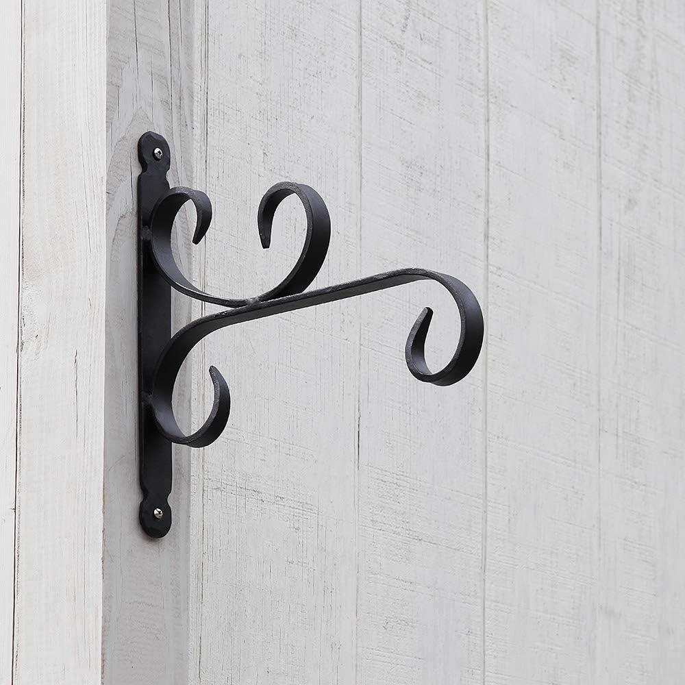 Black Wrought Iron All-Purpose Bracket, 13-inch