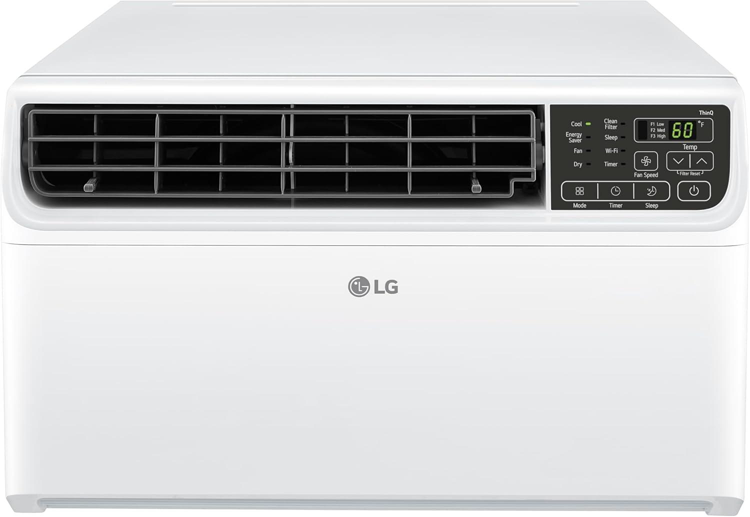 LG 6000 BTU Dual Inverter Smart Window Air Conditioner for 250 Sq. Ft. with 4 Speeds, Timer in White