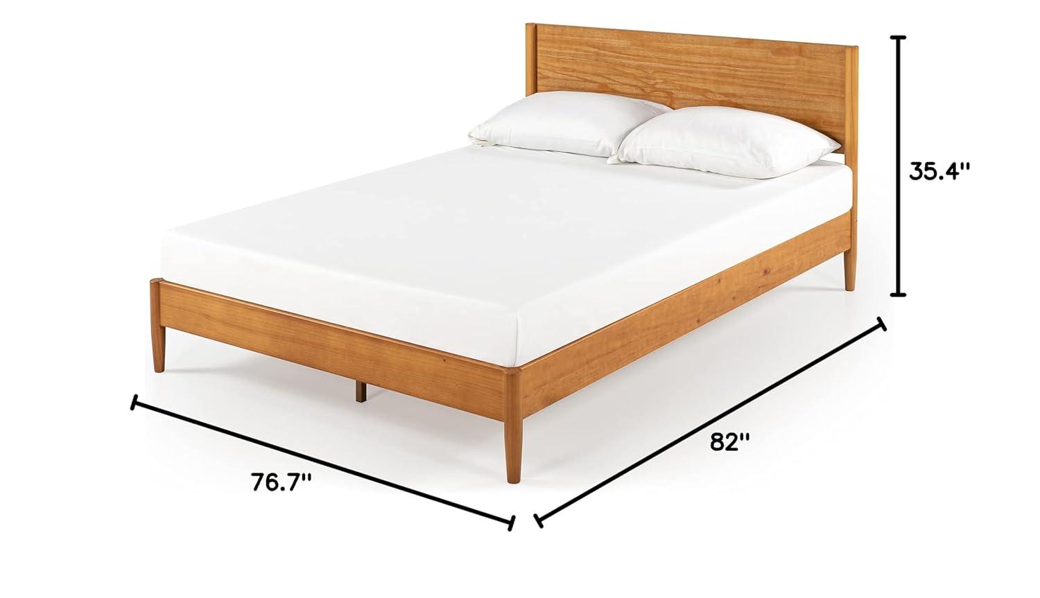 Zinus Allen 35” Mid Century Wood Platform Bed Frame, King