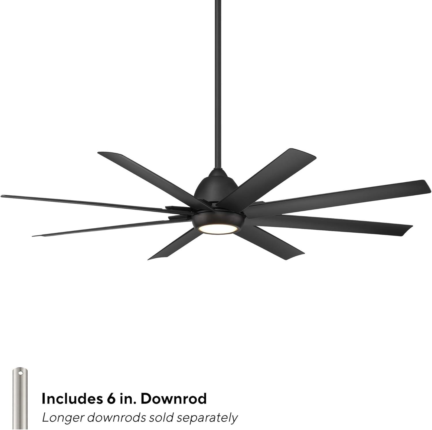 66" 8 - Blade Outdoor / Indoor Smart Ceiling Fan with Remote Control Included, Works With Google Assistant, Amazon Alexa and IOS/Android Mobile APP