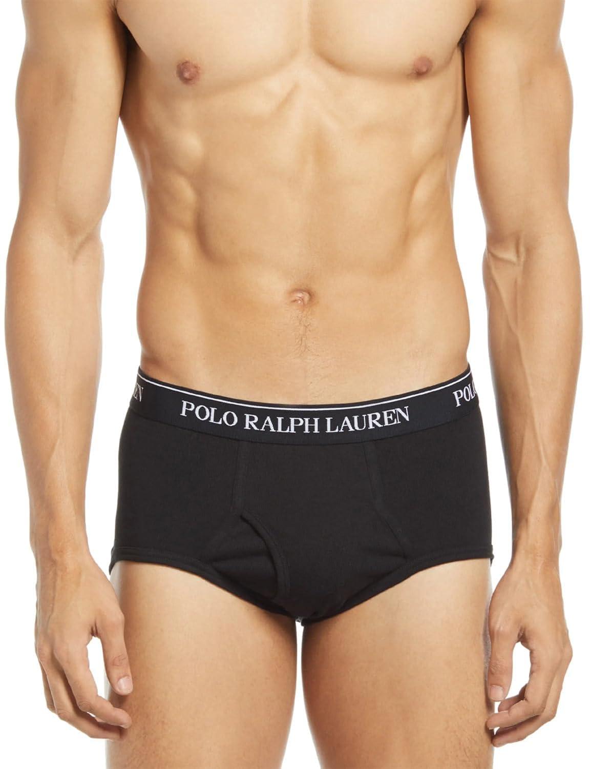 Large Black Cotton Regular Fit Briefs