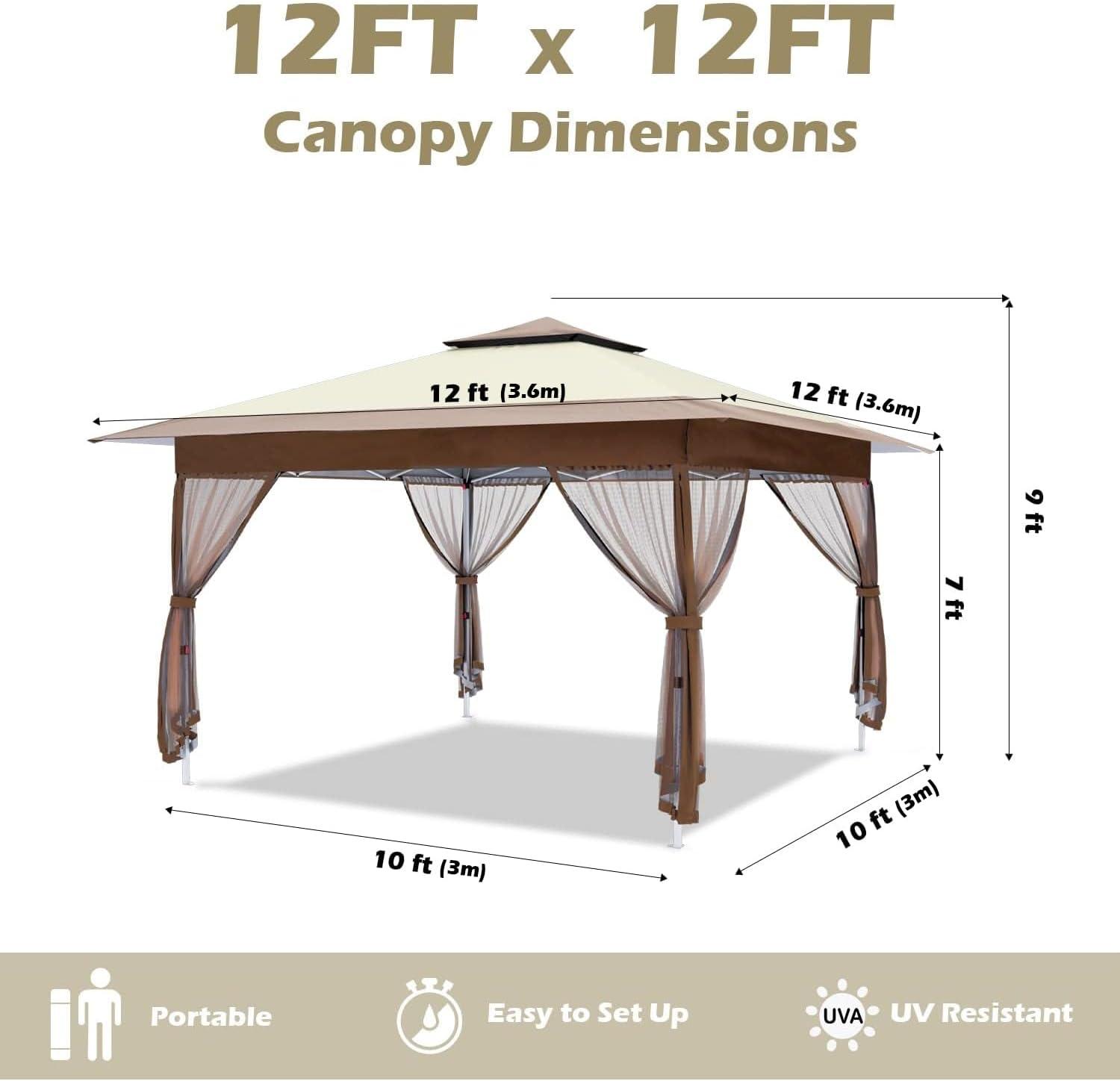 12'x12' Gazebo Outdoor Pop Up Tent