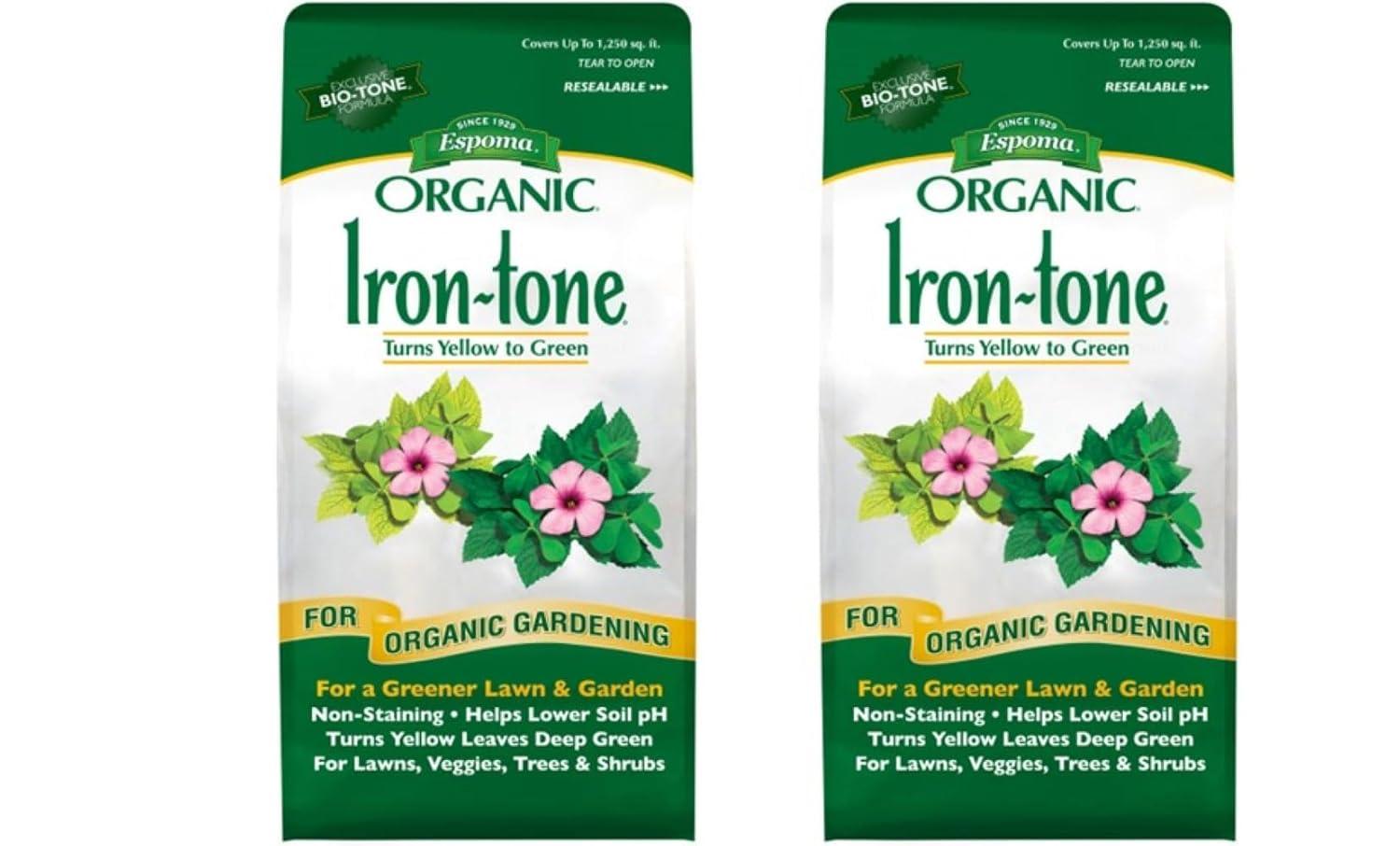 Espoma Organic Iron-tone 5 Pound Bag for Greener Lawn and Garden