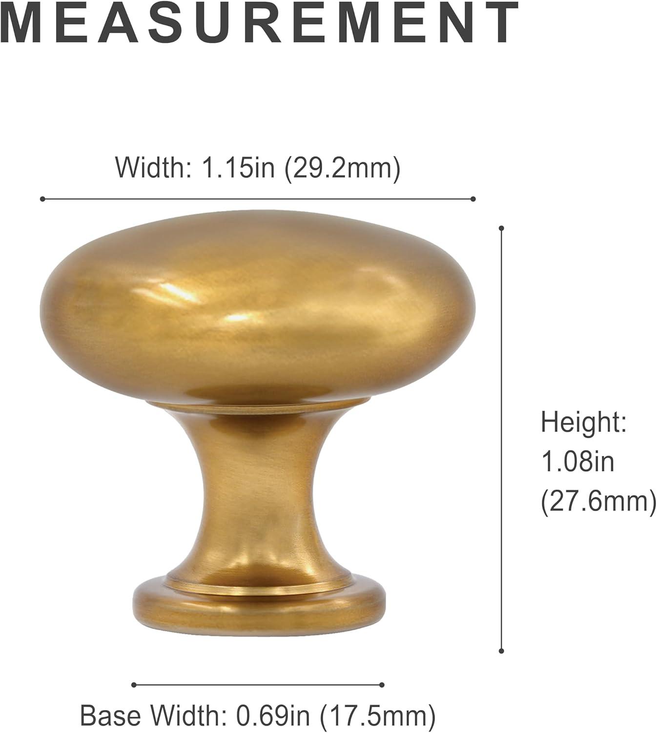 HESTIA HARDWARE Classic Collection  1 3/16" Diameter Round Knob Multipack (Set of 10)