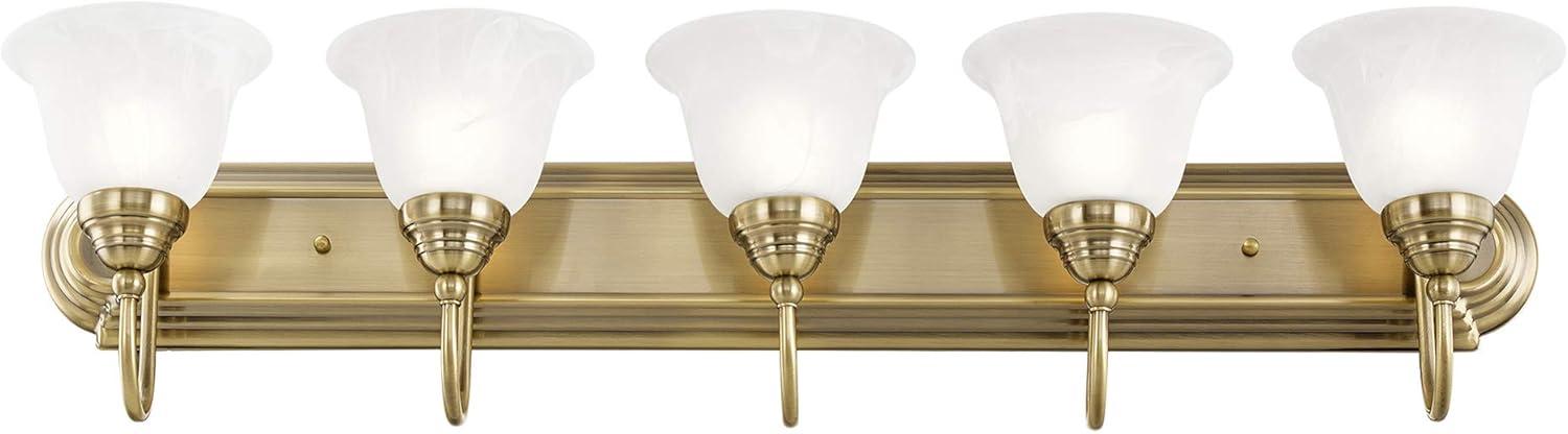 Livex Lighting Belmont 5 - Light Vanity in  Antique Brass