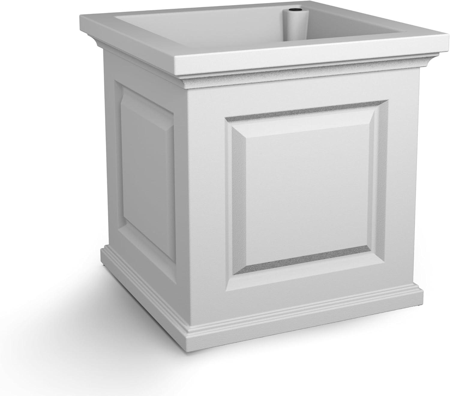 Mayne Inc. Nantucket Square Resin Planter Box with Water Reservoir