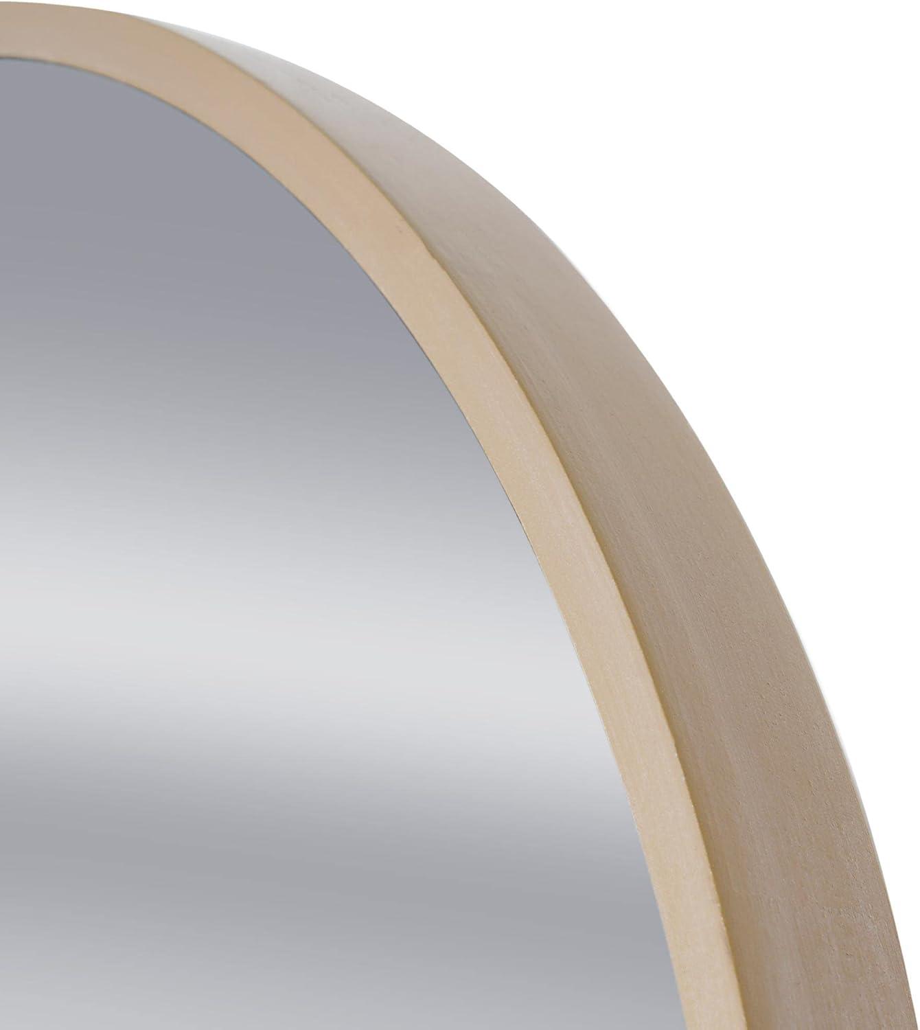 Head West Metal and Wood Oval Cheval Swivel Floor Mirror with Shelf - 22" x 67" x 15.25"