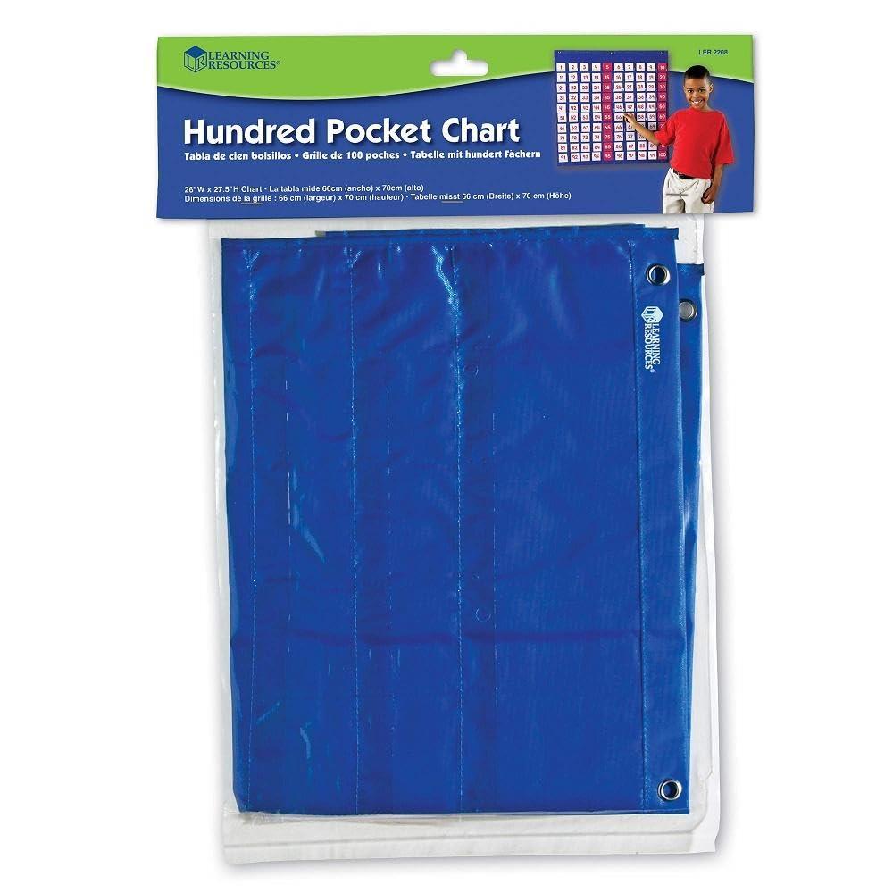 Learning Resources Hundred Pocket .. Chart, Classroom Counting, Organizer, .. 120 Cards, Grades K+