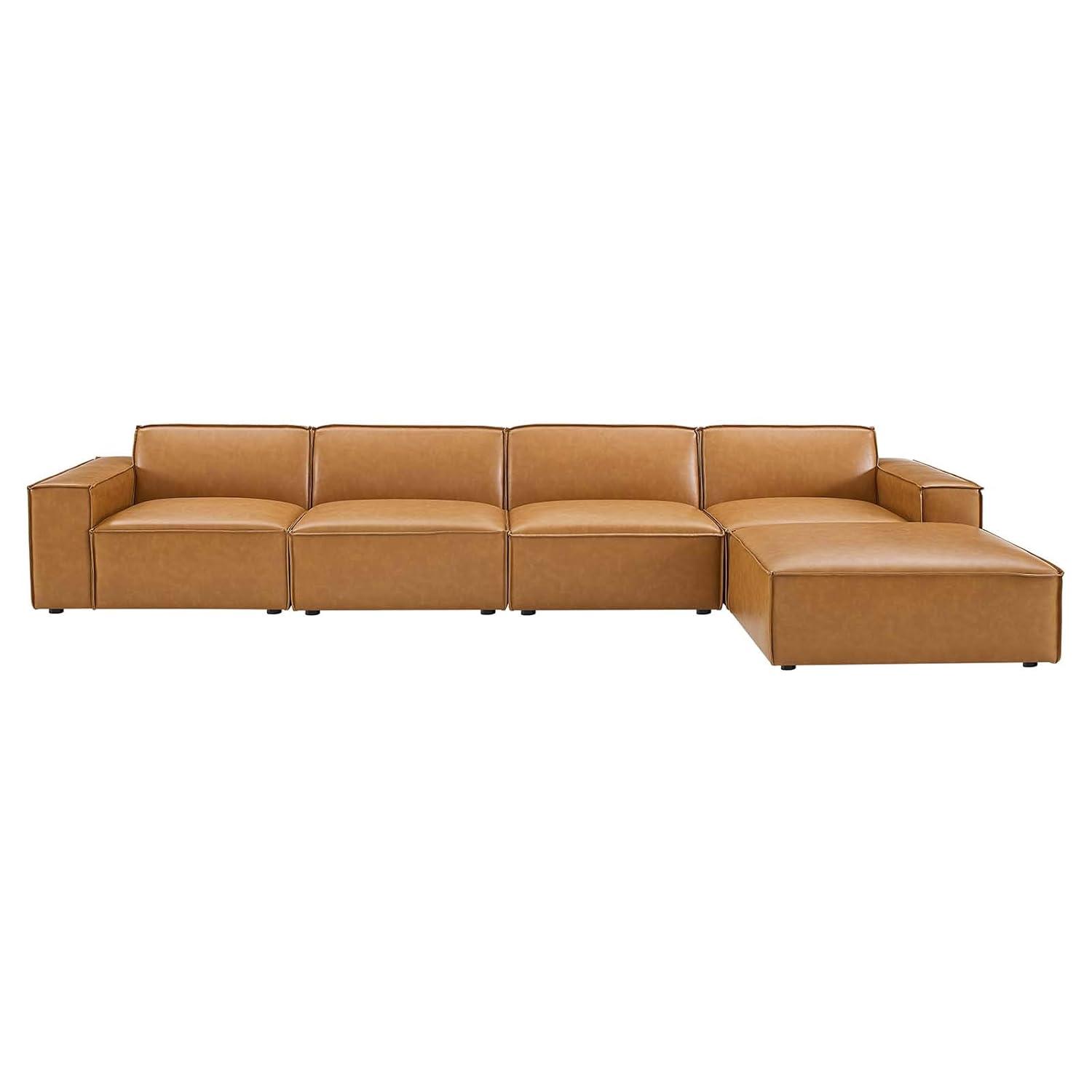 Modway Modway Restore 5-Piece Vegan Leather Sectional Sofa