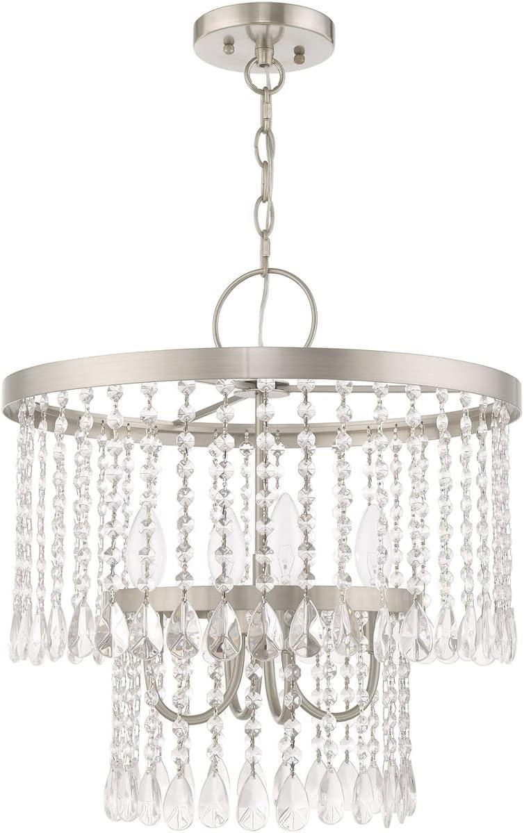 Livex Lighting Elizabeth 4 - Light Chandelier in  Brushed Nickel