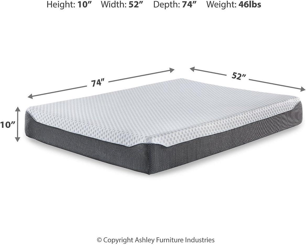 Signature Design by Ashley Chime Elite Charcoal Infused Memory Foam Mattress