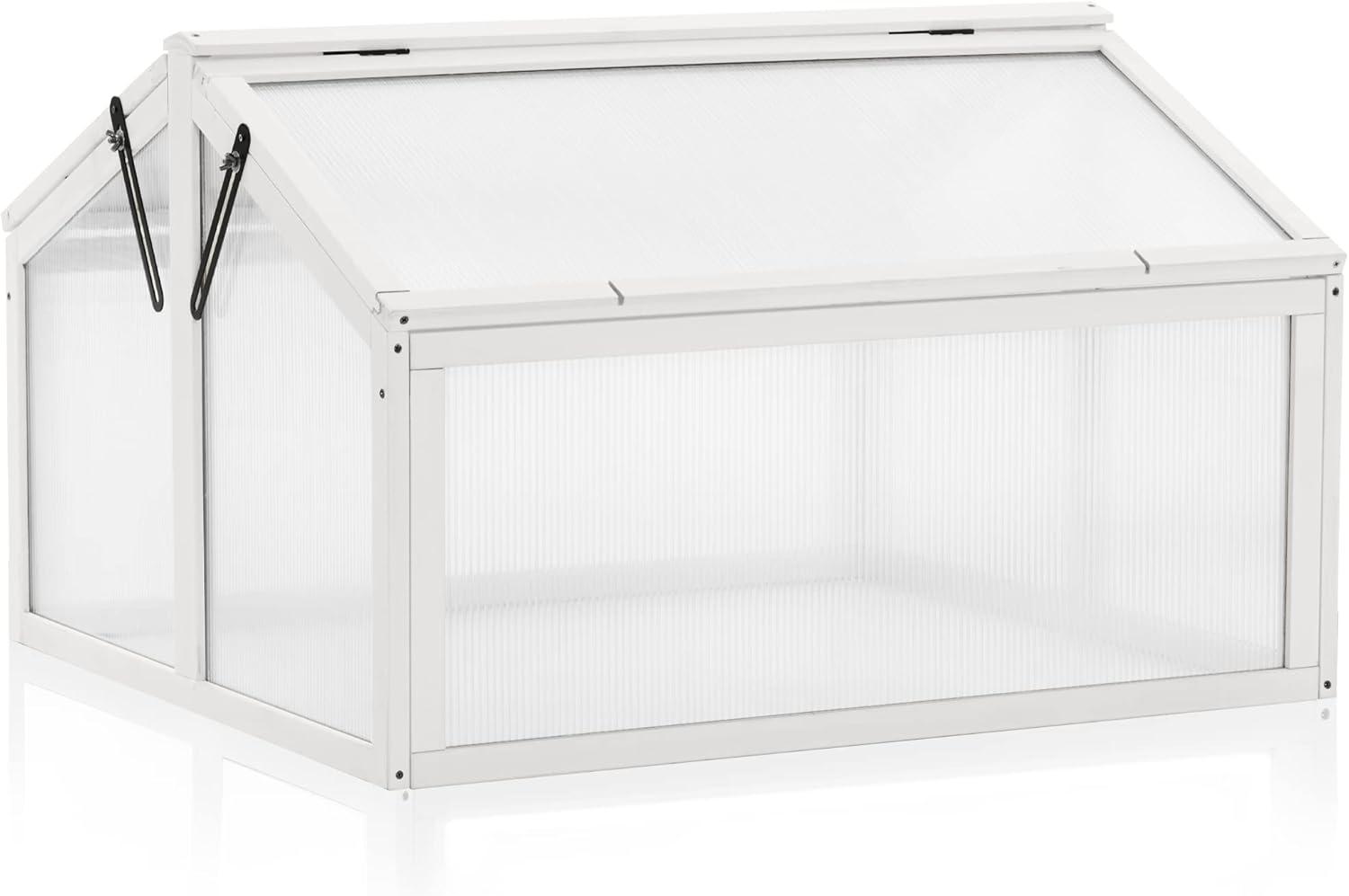 MCombo 35.4" W x 31.5" D Double Box Wooden Greenhouse Cold Frame