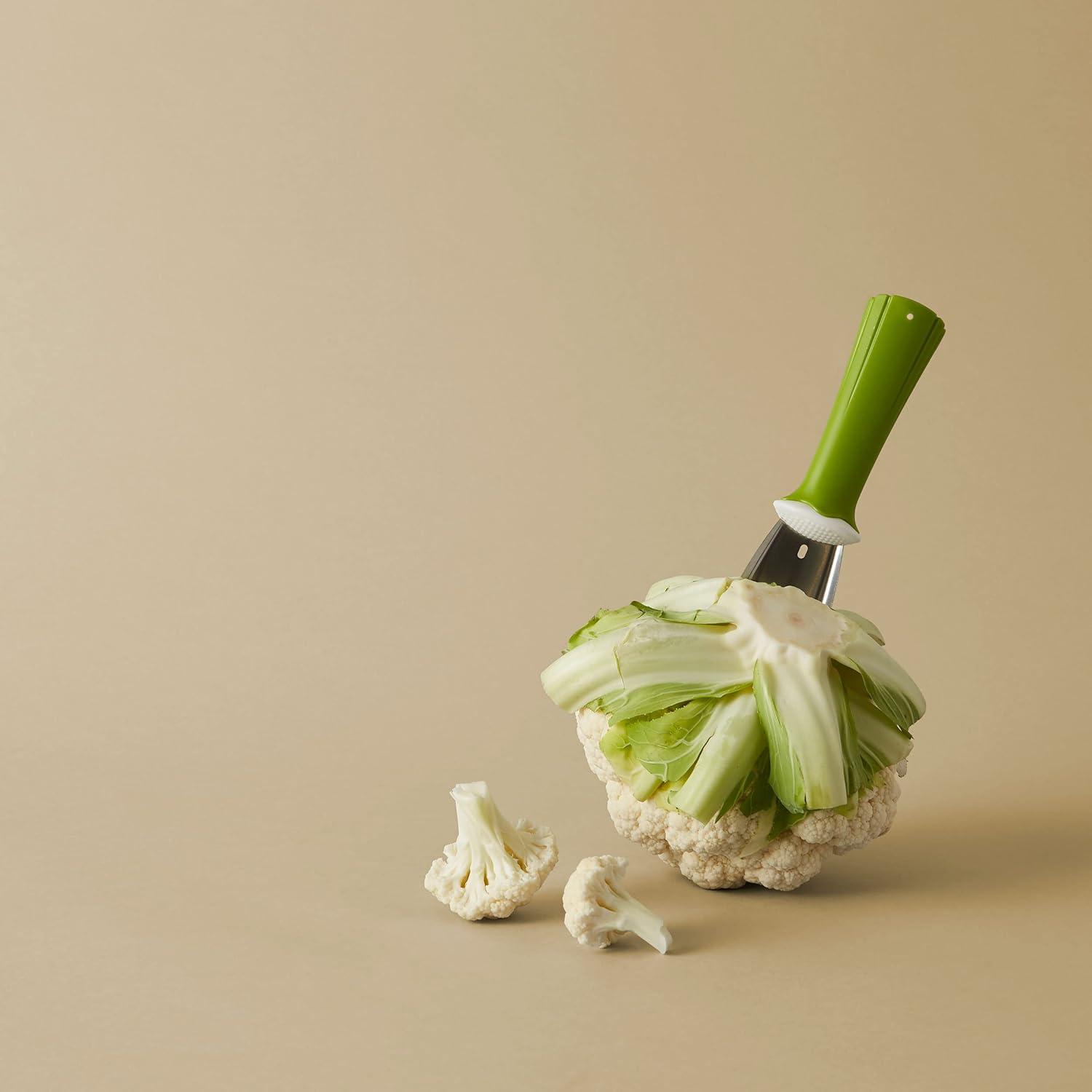 Chef'n Stalk Chop Cauliflower Prep Tool, Green, 7 ½ x 1 ¾-inches -