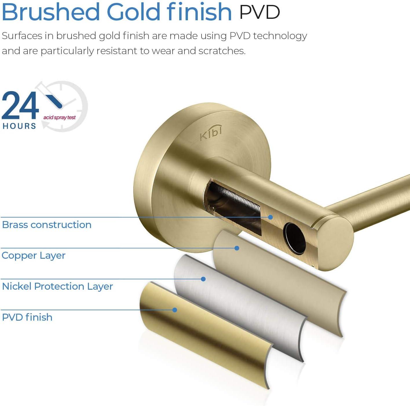 KIBI C-KBA14-4BG Circular 4 - Piece Bathroom Hardware Set