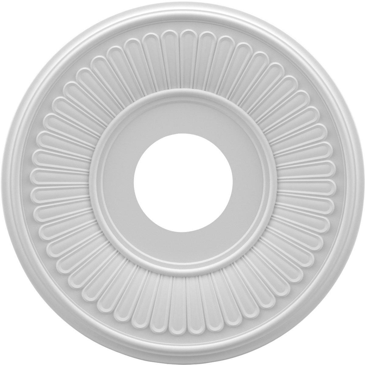 13"OD x 3 1/2"ID x 3/4"P Berkshire Thermoformed PVC Ceiling Medallion (Fits Canopies up to 5 3/4")