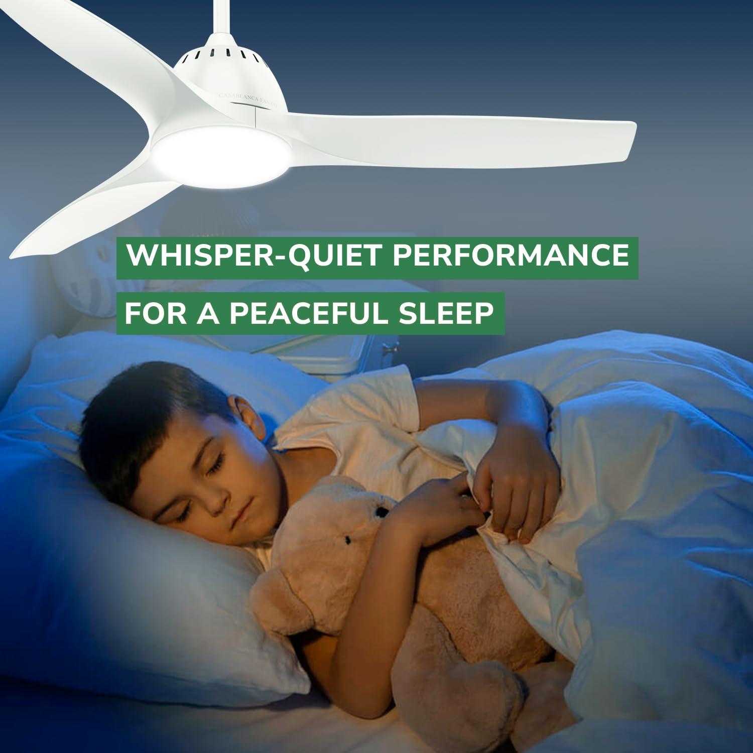 Casablanca Fan 52" Wisp 3 - Blade LED Standard Ceiling Fan with Remote Control and Light Kit Included