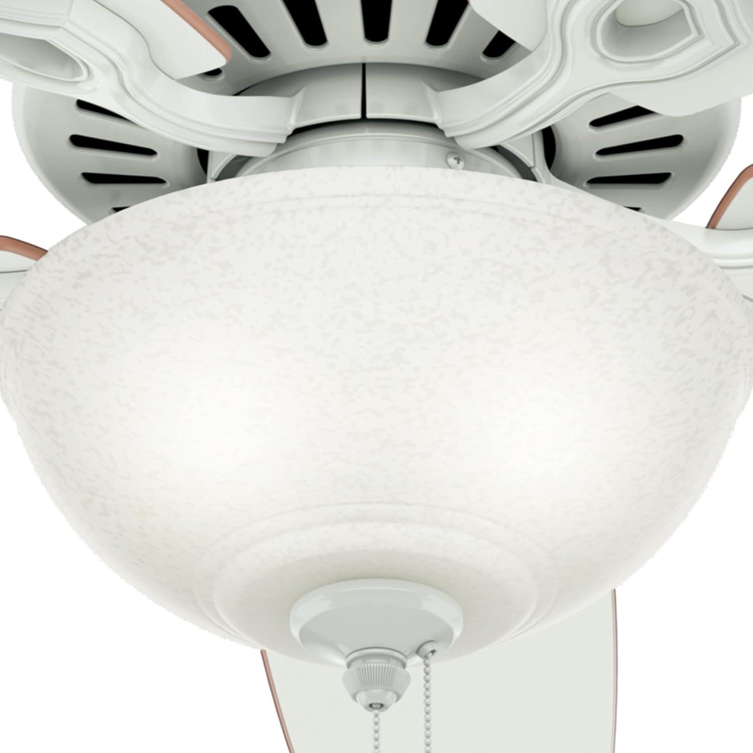 Hunter Fan 52" Builder Deluxe 5 - Blade Standard Ceiling Fan with Pull Chain and Light Kit Included