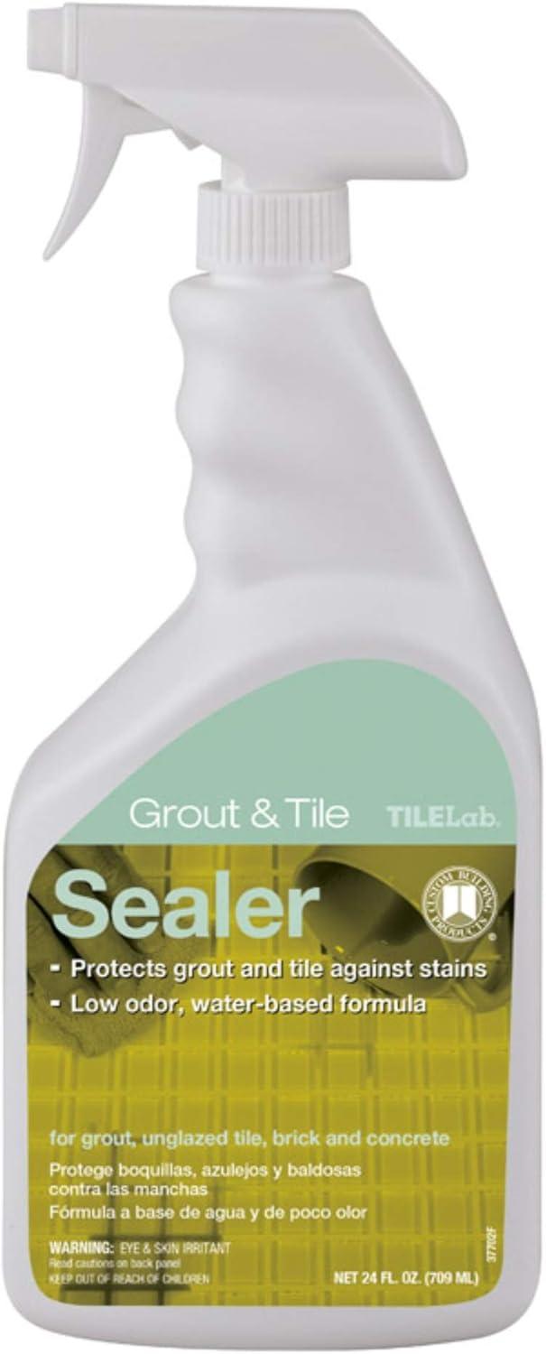 CUSTOM TileLab TLPS24Z Grout and Tile Sealer, Liquid, Clear, 24 oz, Spray Bottle