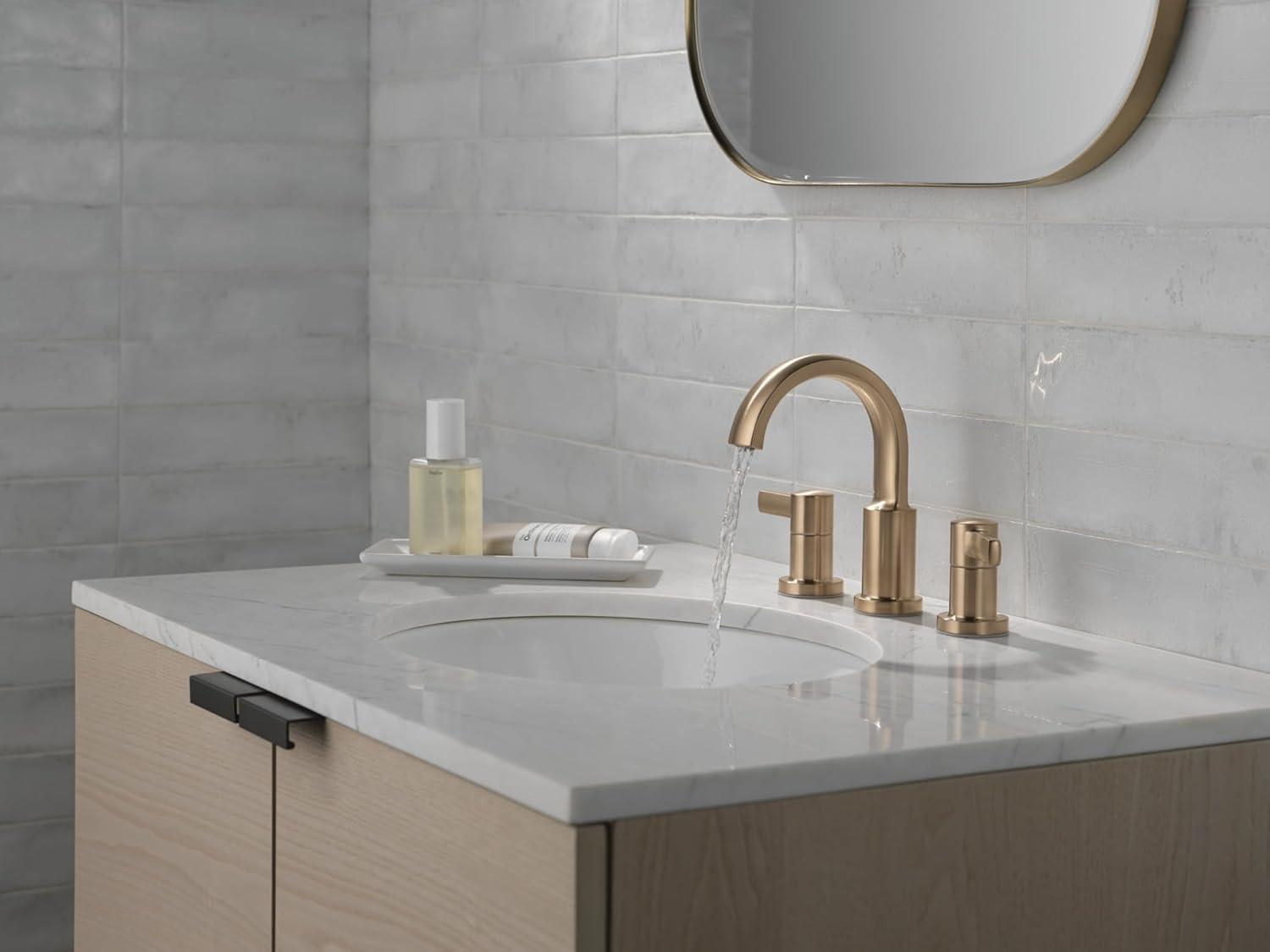Albion Widespread Bathroom Faucet 3 Hole, 2-handle Bathroom Sink Faucet with Drain Assembly