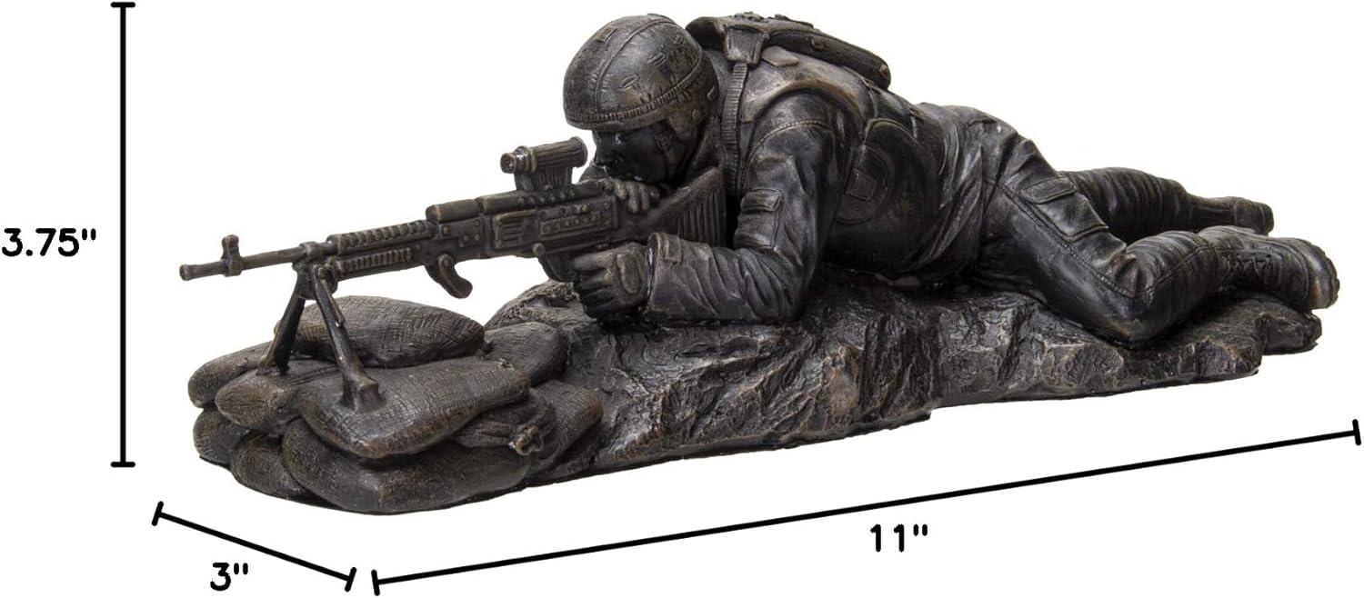 Pacific Giftware America's Finest Brave Soldier Laying Low Military Heroes Collectible Figurine