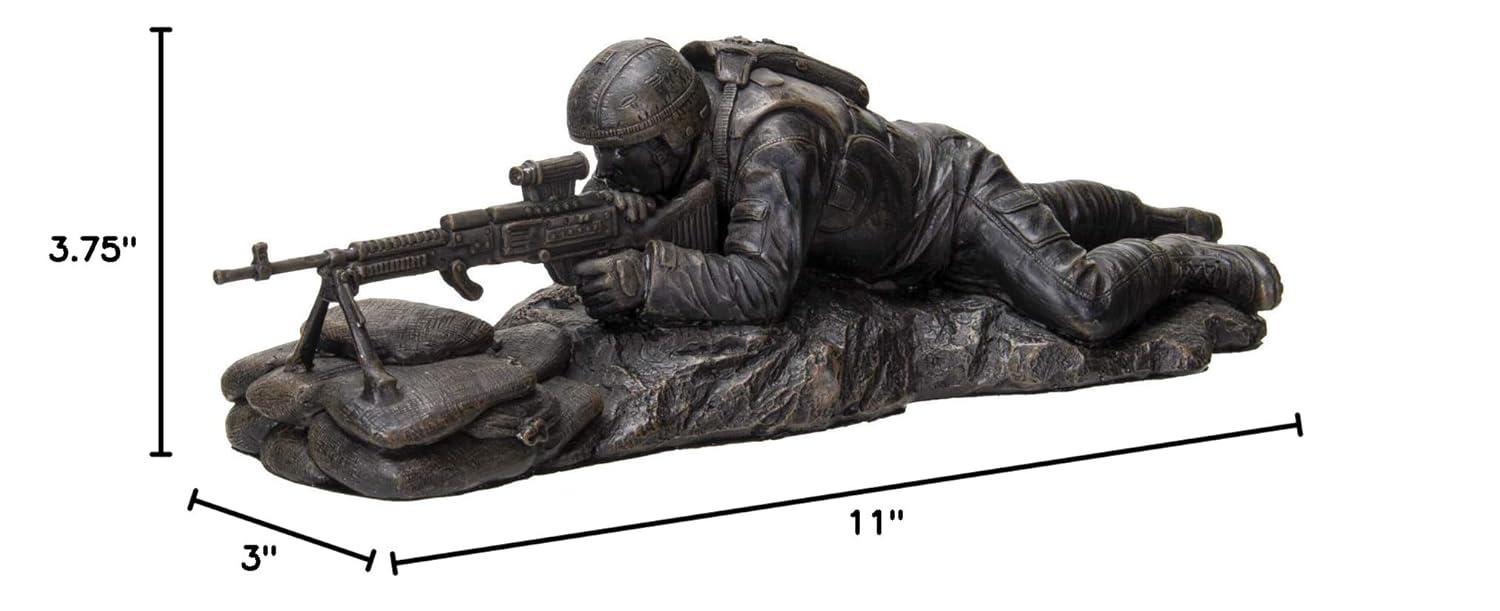 Pacific Giftware America's Finest Brave Soldier Laying Low Military Heroes Collectible Figurine