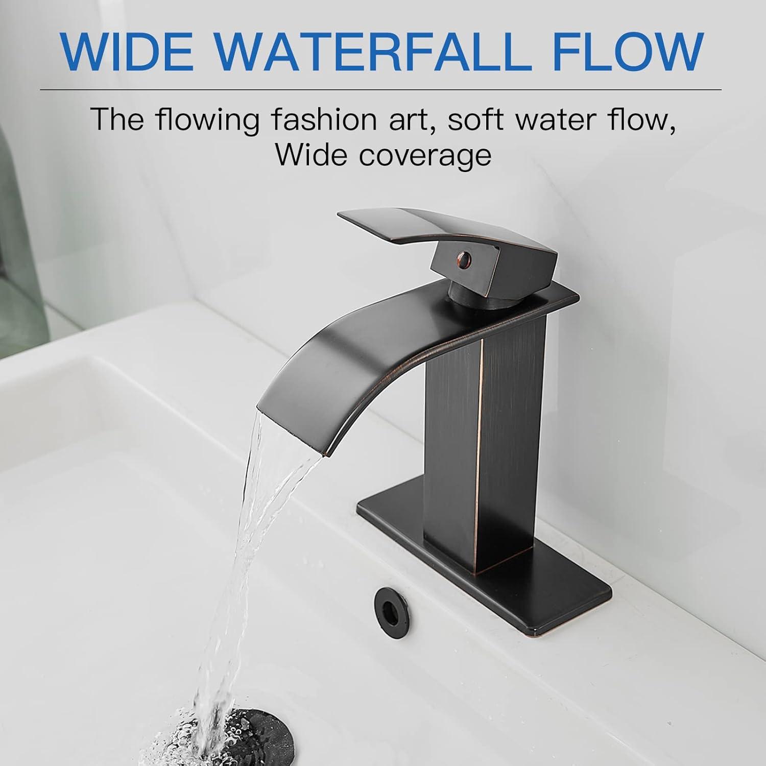 Single-Hole Single-handle Bathroom Faucet with Drain Assembly