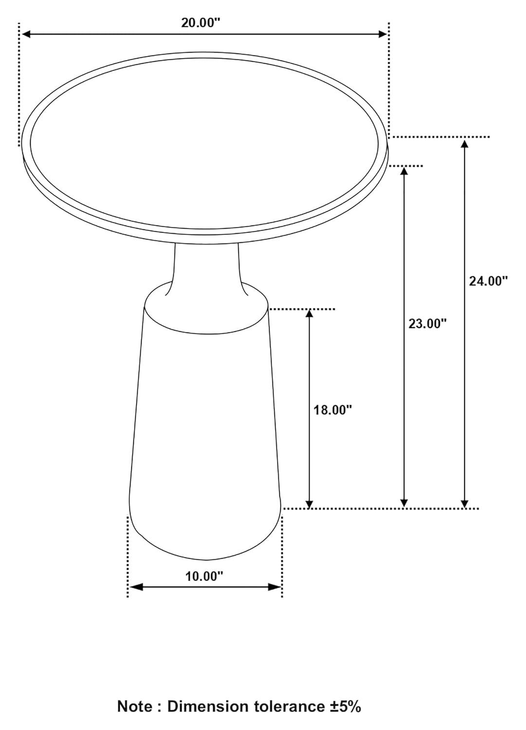 Coaster Co. of America Ixia Round Accent Table