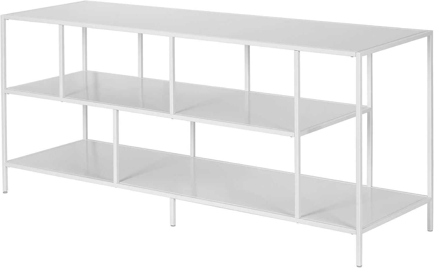 Three Shelf TV Stand in White - Henn&Hart