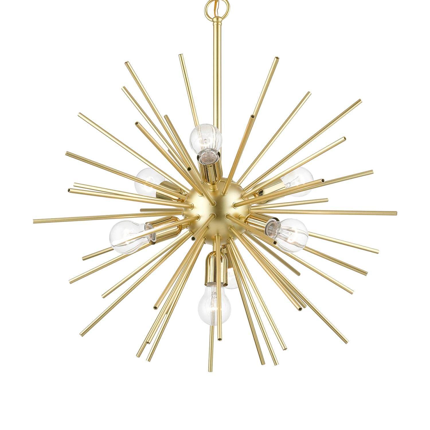 Livex Lighting Tribeca 7 - Light Pendant in  Soft Gold/Polished Brass