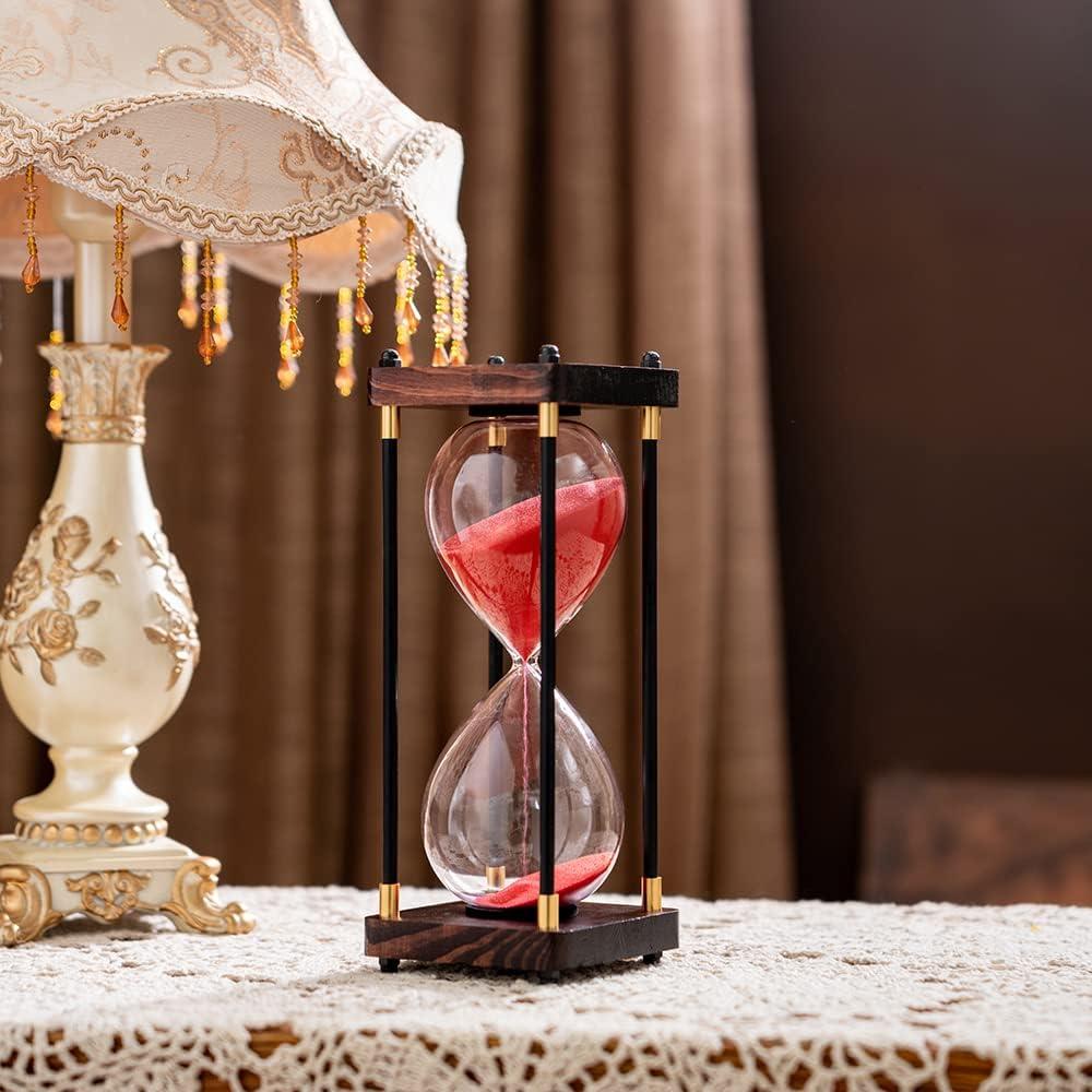 Large Sand Timer, Hourglass Timer 60 Minutes ,Vintage Wooden Hour Glass Timer