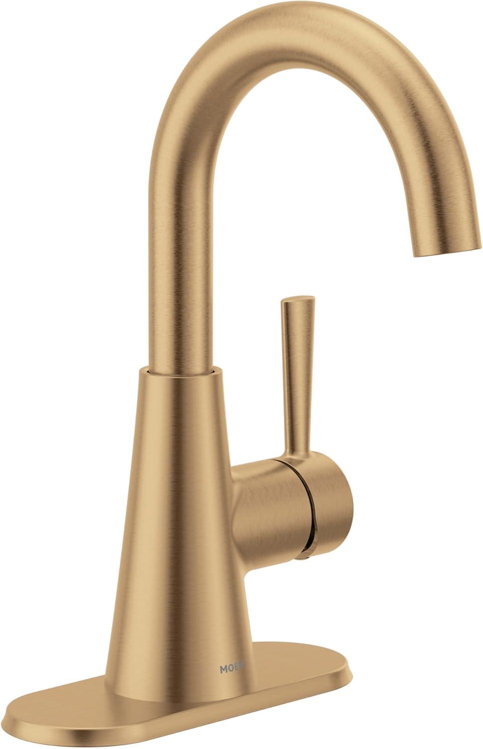 Bronzed Gold Modern Single Handle Bathroom Faucet