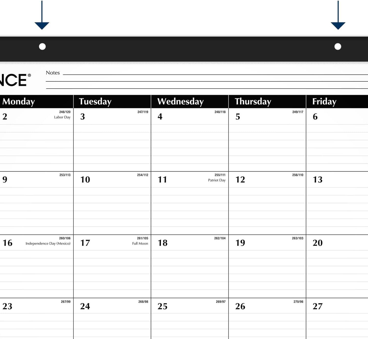 AT-A-GLANCE Academic 2024-2025 Monthly Desk Pad Calendar Standard 21 34 x 17 -
