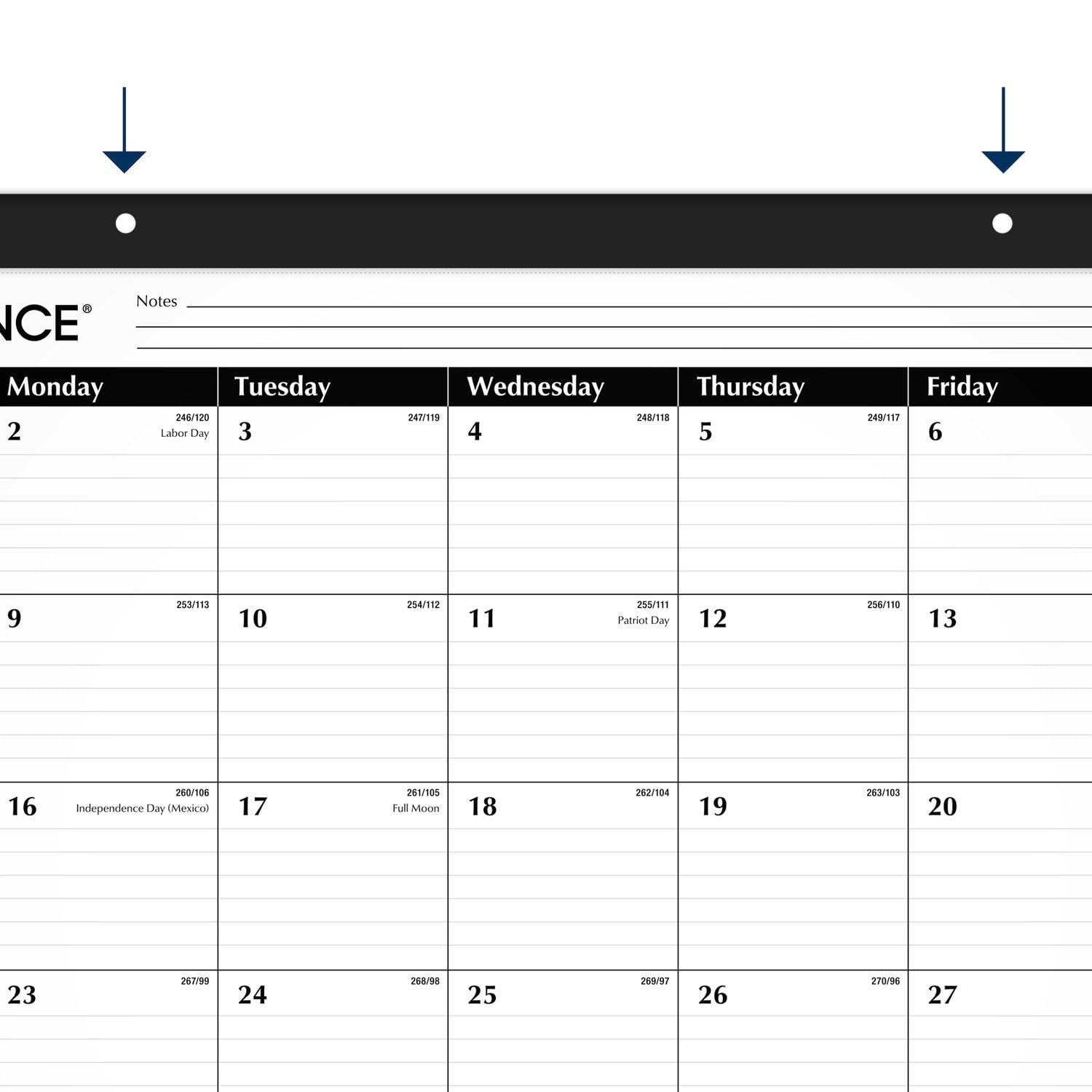 AT-A-GLANCE Academic 2024-2025 Monthly Desk Pad Calendar Standard 21 34 x 17 -