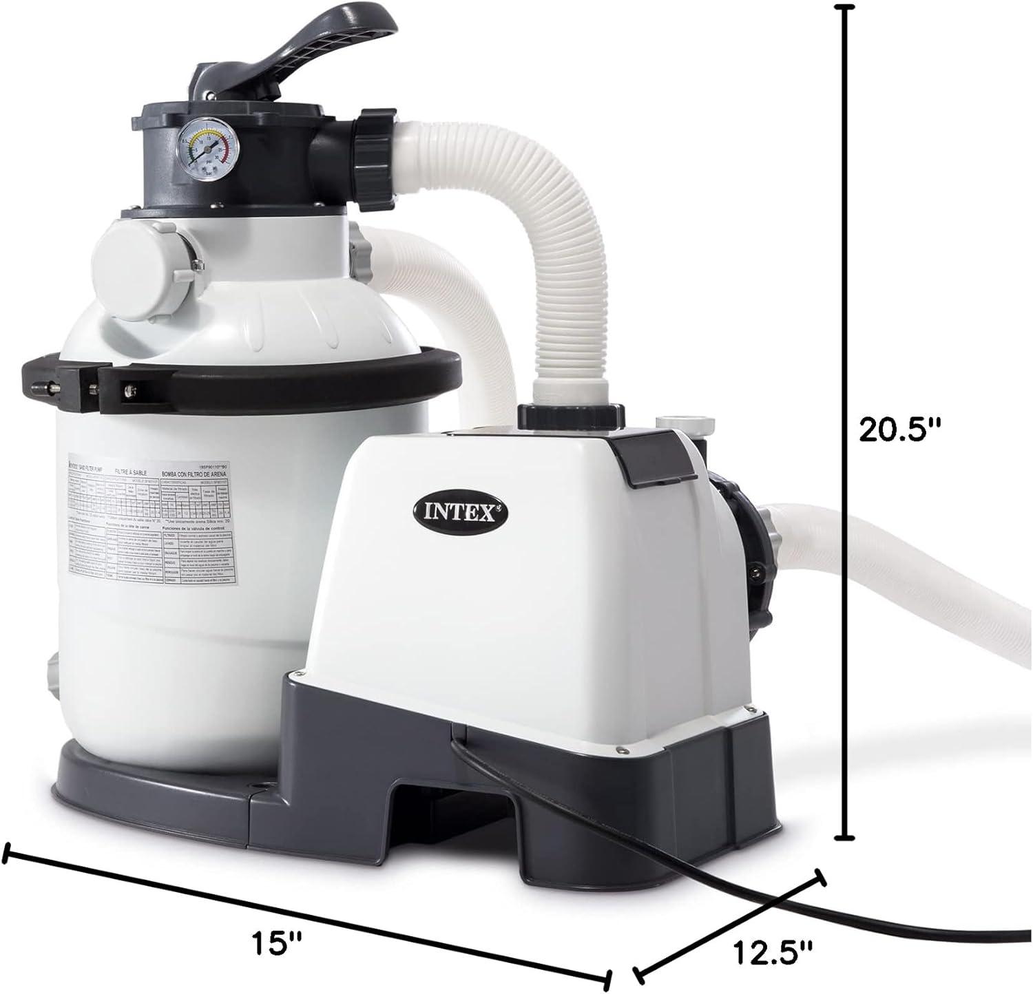 Intex Intex Krystal Clear 1500 GPH Sand Filter Pump for Above Ground Swimming Pools