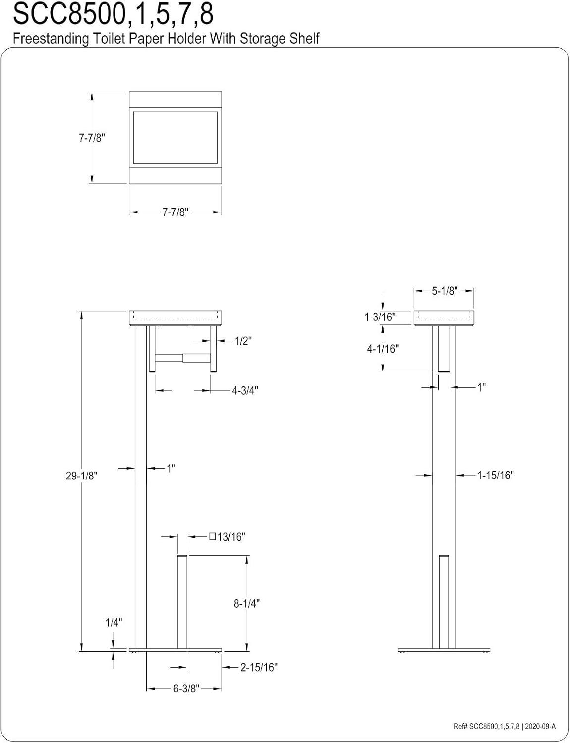 Oil Rubbed Bronze Freestanding Toilet Paper Holder with Storage Shelf