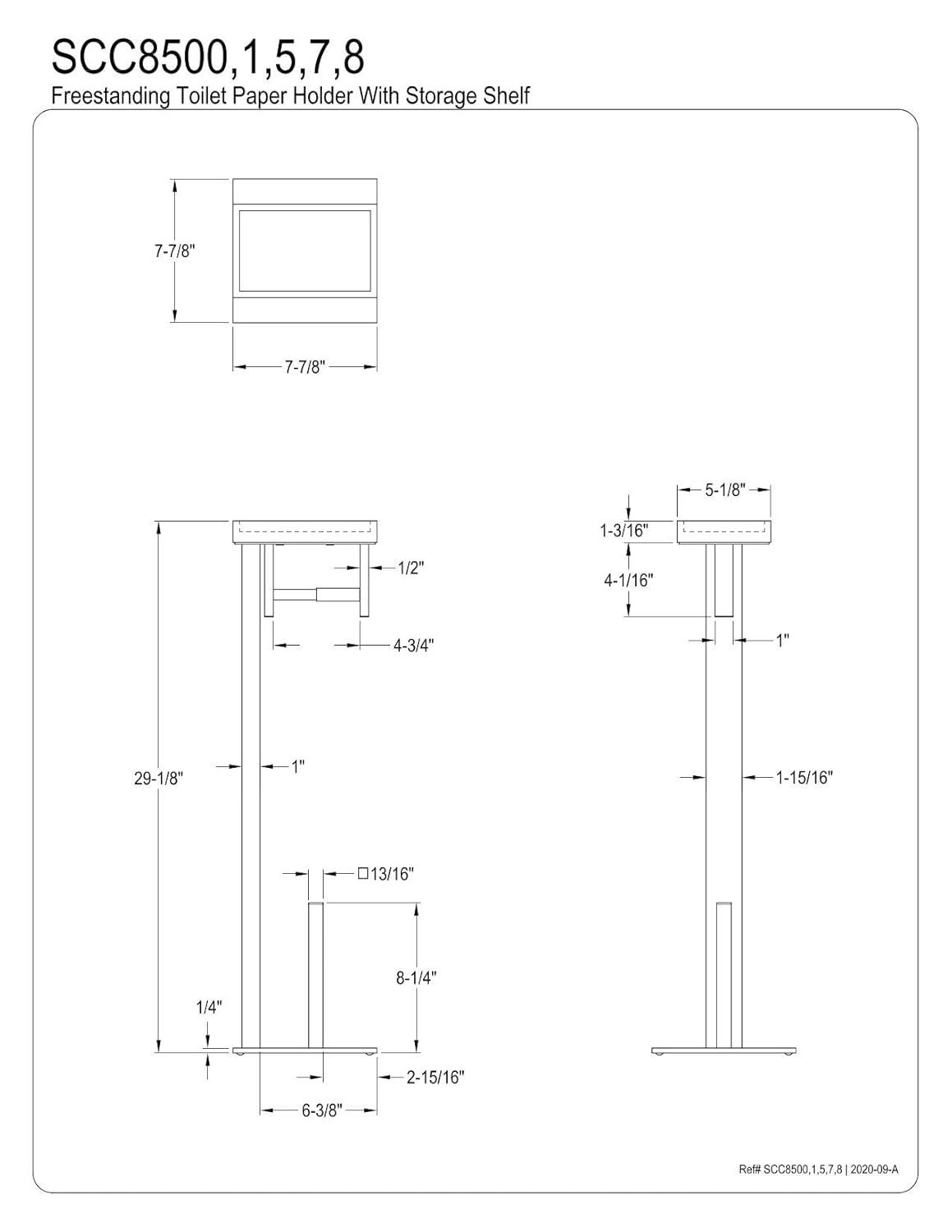 Kingston Brass SCC8500 Kingston Brass Edenscape Freestanding Toilet Paper Holder with Storage Shelf