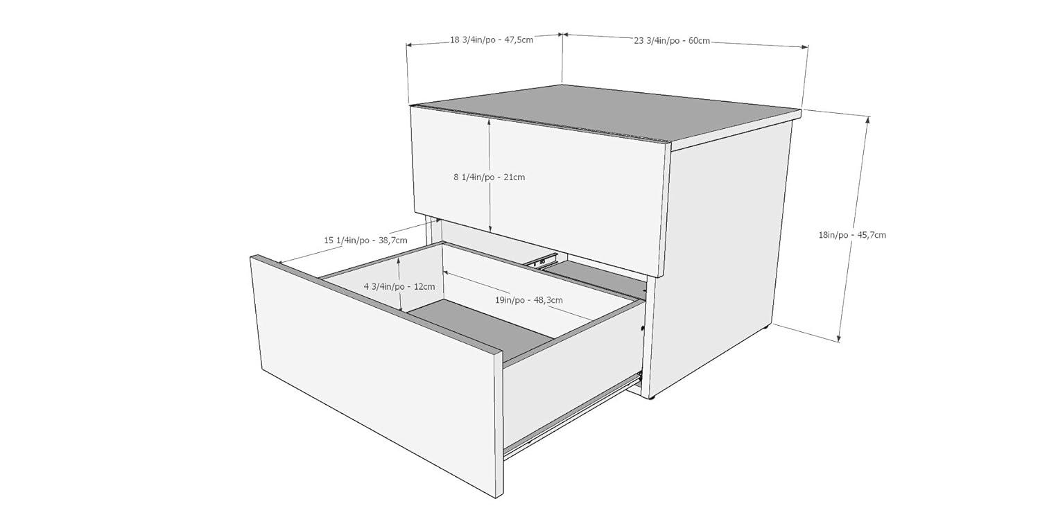 2 Drawer Nighstand - Nexera