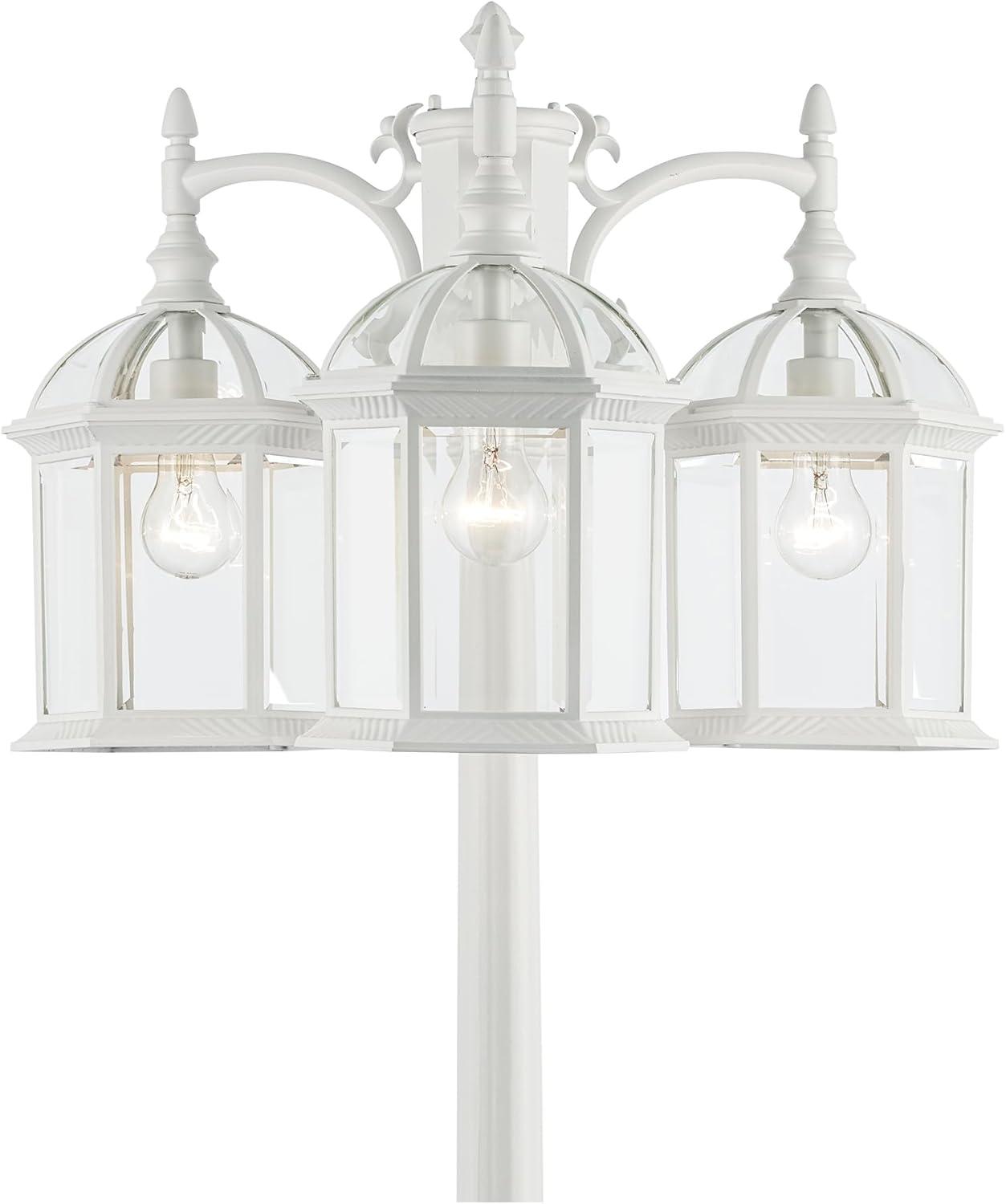 Trans Globe Lighting 4189 3 Light Outdoor Post Lantern - Black