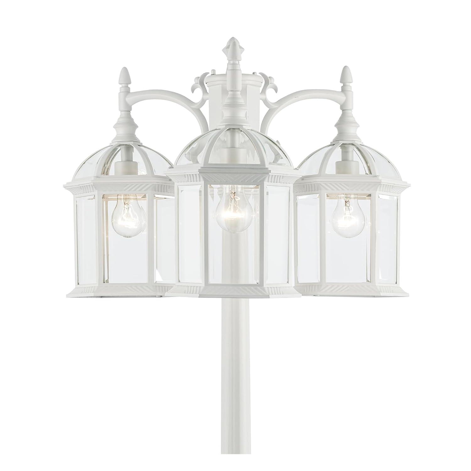 Trans Globe Lighting 4189 3 Light Outdoor Post Lantern - Black